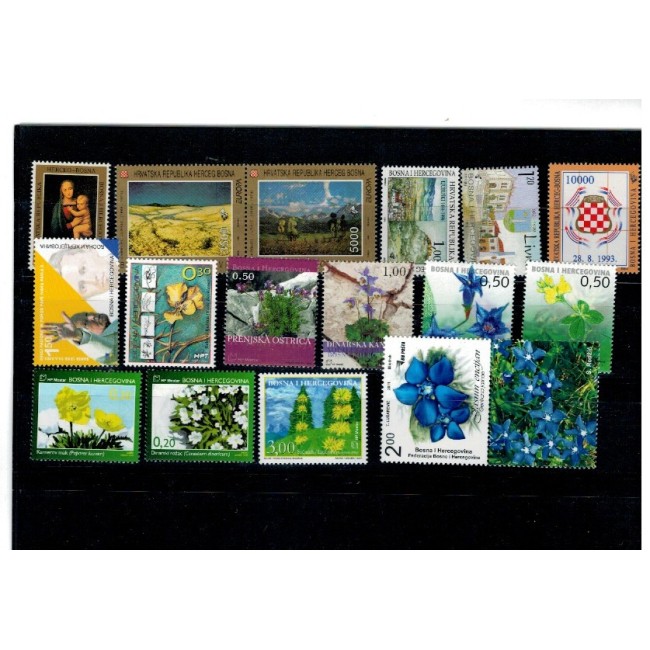 Bosnia, Posta Croata Mostar - Lot timbre neuzate