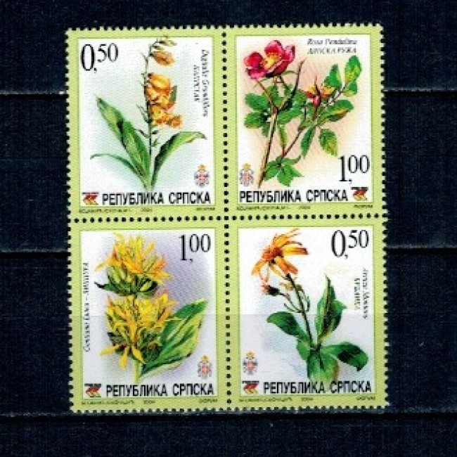 Republica Srpska (Bosnia) - 2004 - Flora locala, flori, serie neuzata