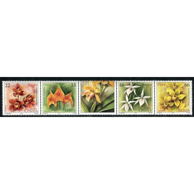 Serbia 2013 - Flori, orhidee, serie neuzata