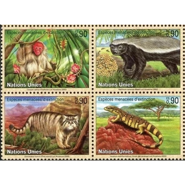 ONU Geneva 2002 - Fauna, animale, serie neuzata