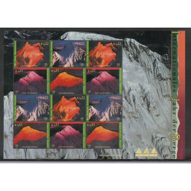 ONU Wien 2002 - Anul International al munților, peisaje, minicoala neuzata