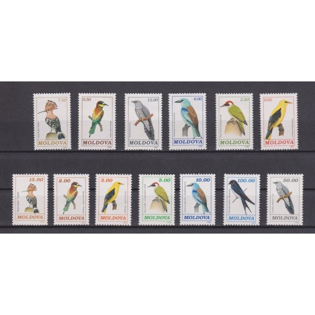 Moldova 1992-1993 - Pasari, serie neuzata