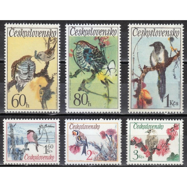 Cehoslovacia 1973 - Păsări cântătoare, serie neuzata