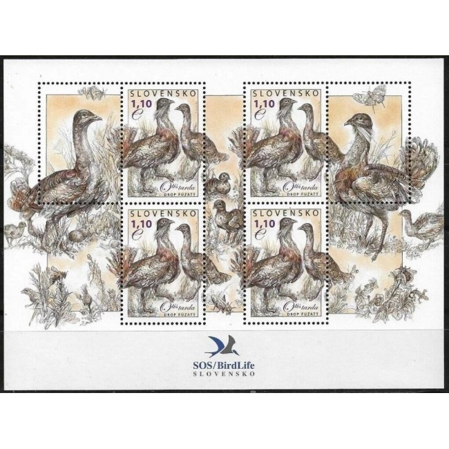 Slovacia 2011 - Păsări, fauna, bloc neuzat