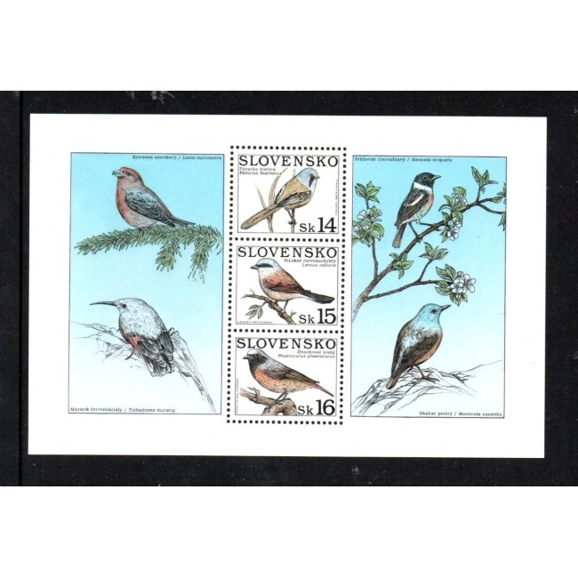 Slovacia 1999 - Păsări, bloc neuzat
