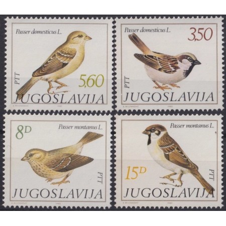 Iugoslavia 1982 - Păsări, serie neuzata
