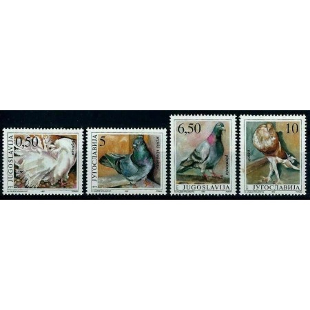 Iugoslavia 1990 - Păsări, porumbei, serie neuzata