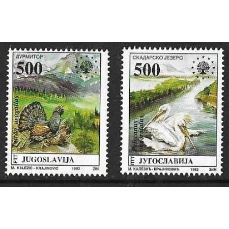 Iugoslavia 1992 - Păsări, conservarea naturii, serie neuzata