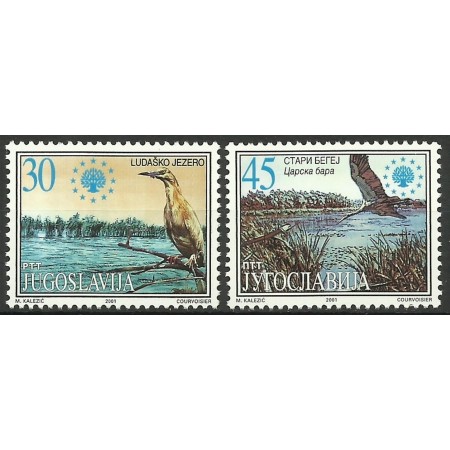 Iugoslavia 2001 - Păsări, conservarea naturii, serie neuzata