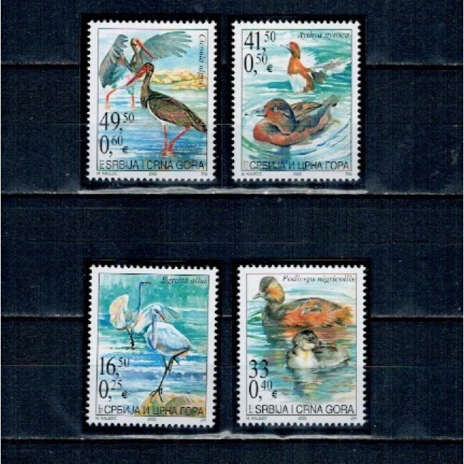 Iugoslavia 2005 - Păsări, serie neuzata