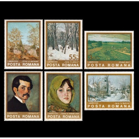 1975 - Reproduceri de arta, Andreescu, serie neuzata