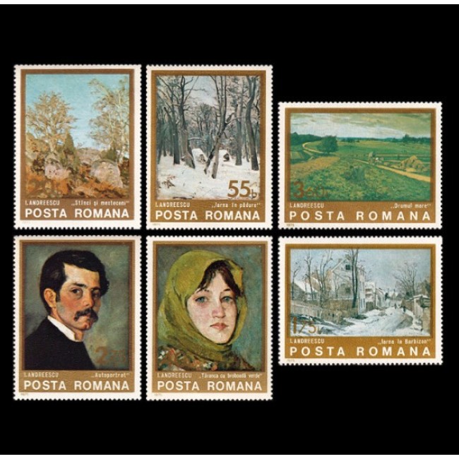 1975 - Reproduceri de arta, Andreescu, serie neuzata
