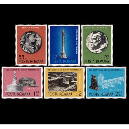 1975 - Ocrotirea Monumentelor, serie neuzata