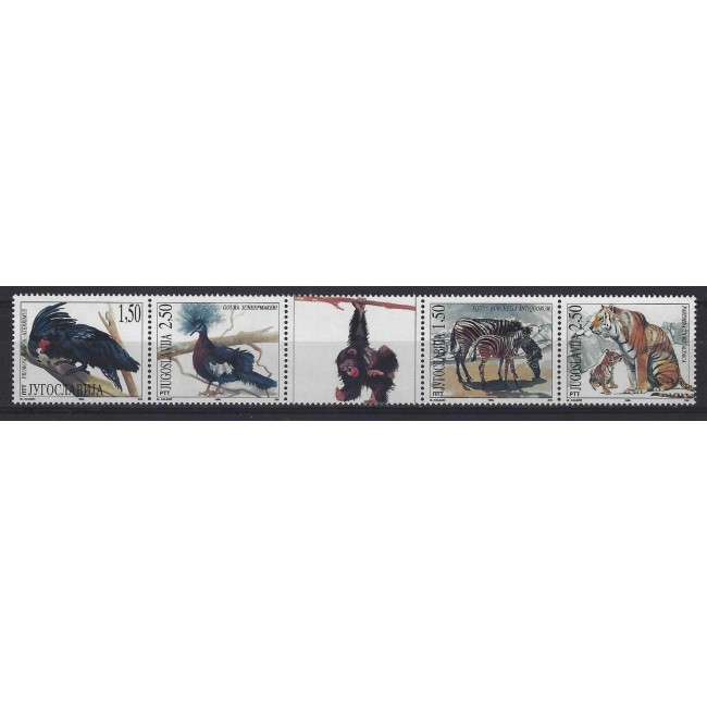 Iugoslavia 1996 - Zoo Belgrad, animale, serie neuzata