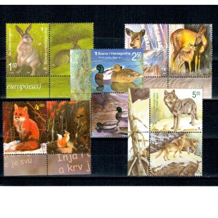 Bosnia 2006 - Fauna, animale, serie neuzata cu viniete