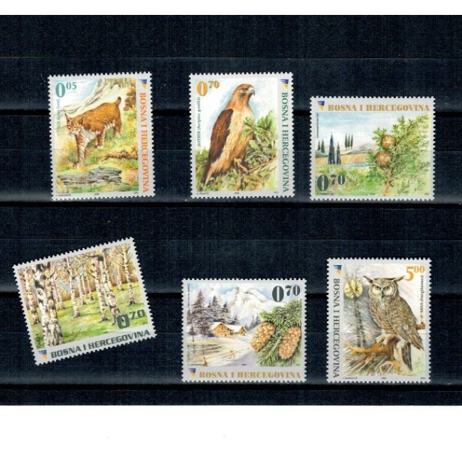Bosnia 2008 - Natura, fauna-flora, serie neuzata