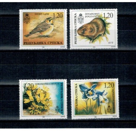 Republica Srpska (Bosnia) 1996 - Fauna-flora, serie neuzata