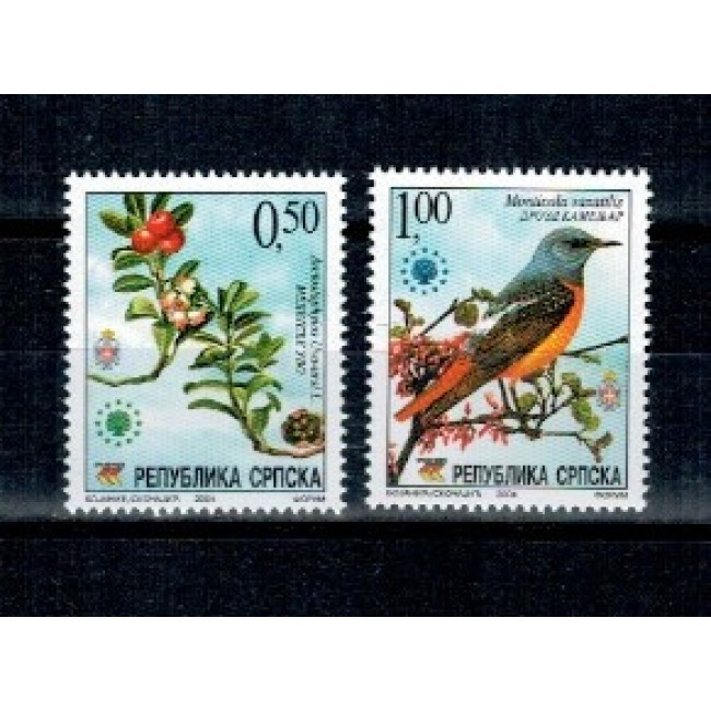 Republica Srpska (Bosnia) 2004 - Conservarea naturii, fauna-flora, serie neuzata