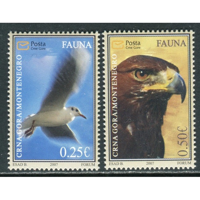 Muntenegru 2007 - Păsări, serie neuzata