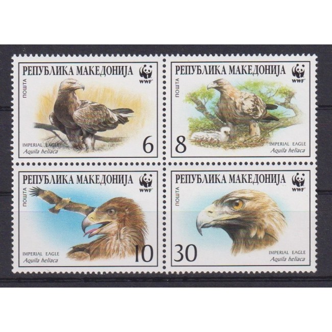 Macedonia 2001 - Păsări, fauna WWF, serie neuzata
