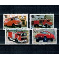 DPR Korea 1987 - Mașini de pompieri, serie neuzata