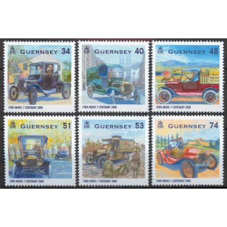 Guernsey 2008 - Mașini de epoca, serie neuzata