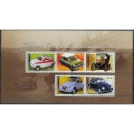 Grecia 2005 - Mașini de epoca, bloc neuzat cu eroare, in carnet