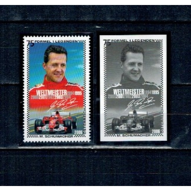 Austria 2006 - Michael Schumacher, dantelat si black print nedantelat neuzat