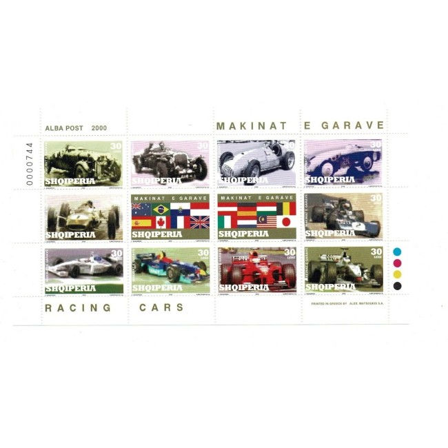 Albania 2000 - Mașini de curse, minicoala neuzata