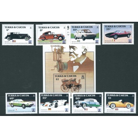 Turks&Caicos 1984 - Mașini de epoca, serie si colita neuzata