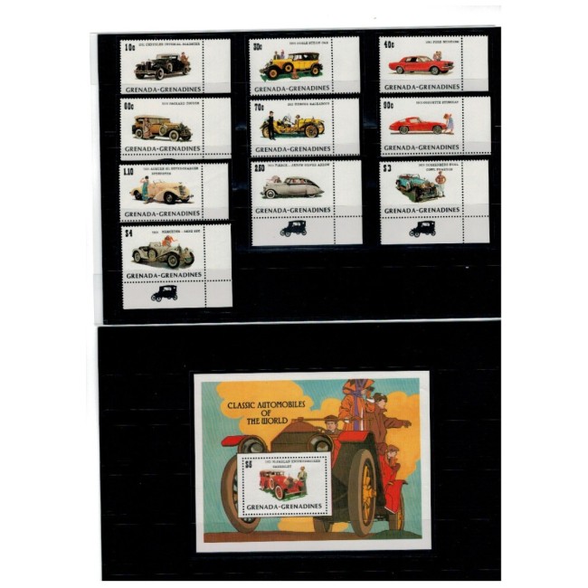 Grenada Grenadines 1983 - Mașini de epoca, serie si colita neuzata