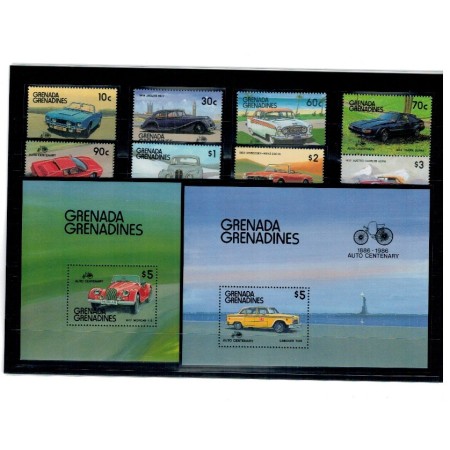 Grenada Grenadines 1986 - Mașini de epoca, serie si colite neuzate