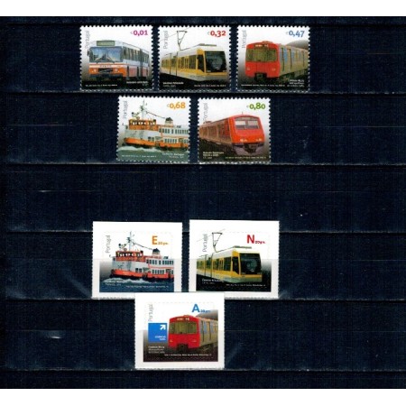 Portugalia 2010 - Transport urban, serie neuzata, cu timbrele autocolant