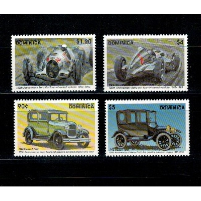 Dominica 1993 - Mașini de epoca, Ford, serie neuzata