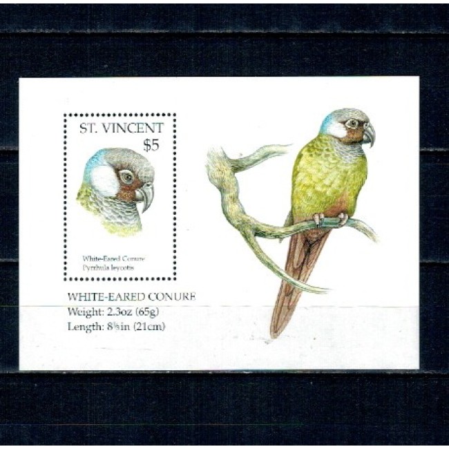 St. Vincent 1995 - Papagali, păsări, colita neuzata