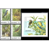 Bahamas 1995 - Păsări, fauna WWF, serie si colita neuzata