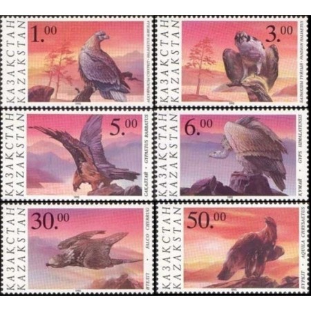 Kazakhstan 1995 - Păsări de prada, serie neuzata