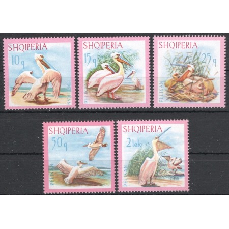 Albania 1967 - Pelicani, păsări, serie neuzata