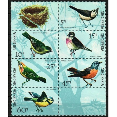 Albania 1971 - Păsări, serie neuzata, in bloc