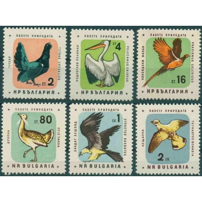 Bulgaria 1961 - Păsări, serie neuzata