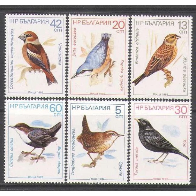 Bulgaria 1987 - Păsări, serie neuzata