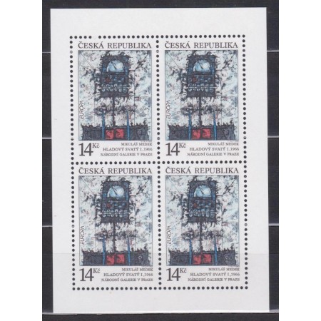 Cehia 1993 - Europa, arta contemporana, bloc neuzat