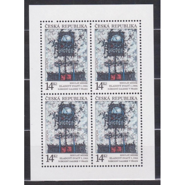 Cehia 1993 - Europa, arta contemporana, bloc neuzat