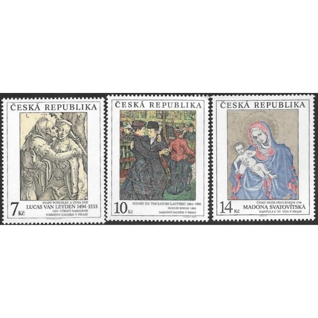Cehia 1994 - Picturi din Galeria Naționala, arta, serie neuzata