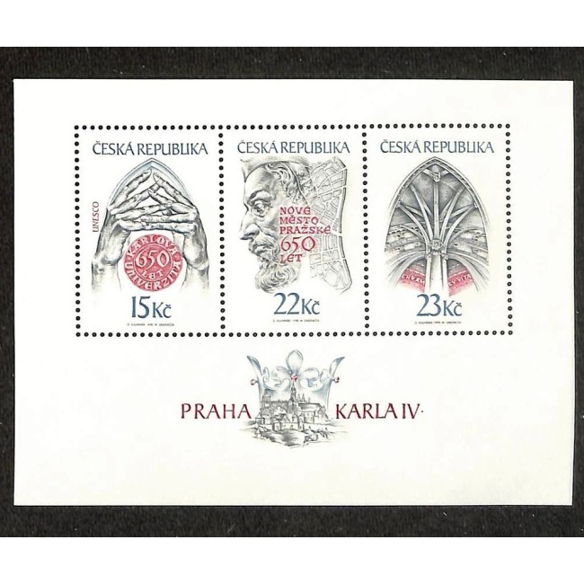 Cehoslovacia 1998 - Praga in timpul Împăratului Karl IV, colita neuzata