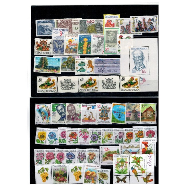 Cehia 1998-2012 - Lot timbre neuzate, multe cu flori