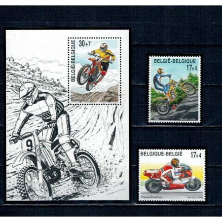 Belgia 1999 - Motociclete, motociclism, serie si colita neuzata