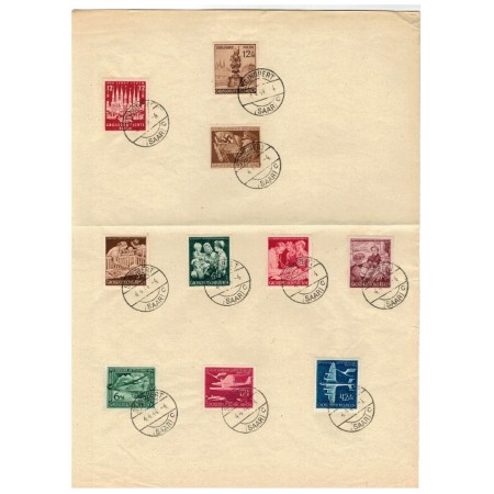 Deutsches Reich 1944 - Timbre cu stampile de complezenta, pe hârtie