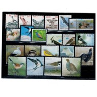 Estonia - Lot timbre neuzate, tematica păsări