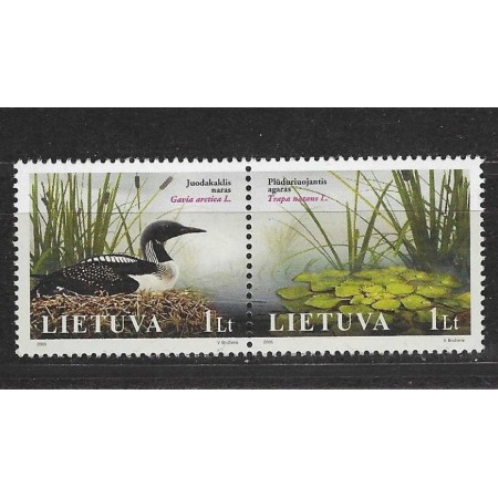 Lituania 2005 - Păsări, serie neuzata